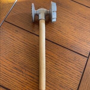 Antique Meat Tenderizer Modern Industries Des Moines IA 2 Sided Wood handle